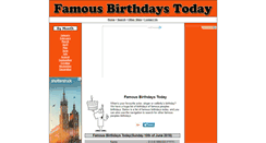 Desktop Screenshot of famousbirthdaystoday.com