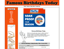 Tablet Screenshot of famousbirthdaystoday.com